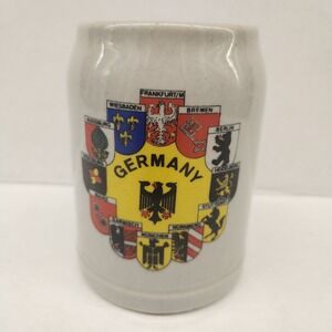 Vintage West Germany Stein‎ Mug Beer Stein Cities Coat of Arms